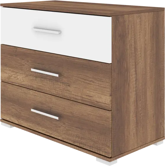 93739230 Комод ВКДП 88.2x73.6x44.3 см 3 ящика ЛДСП цвет коричневый ПМ 245.06 STLM-0563356