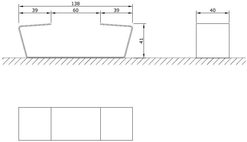 Euroform W Скамья металлическая без спинки  4512m, 4515m  - Вид №2