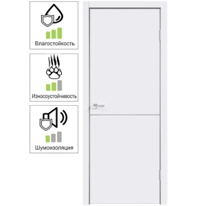 Дверь межкомнатная Smart Н глухая цвет белый 90x200 см (с замком) 86025802 STLM-2129917