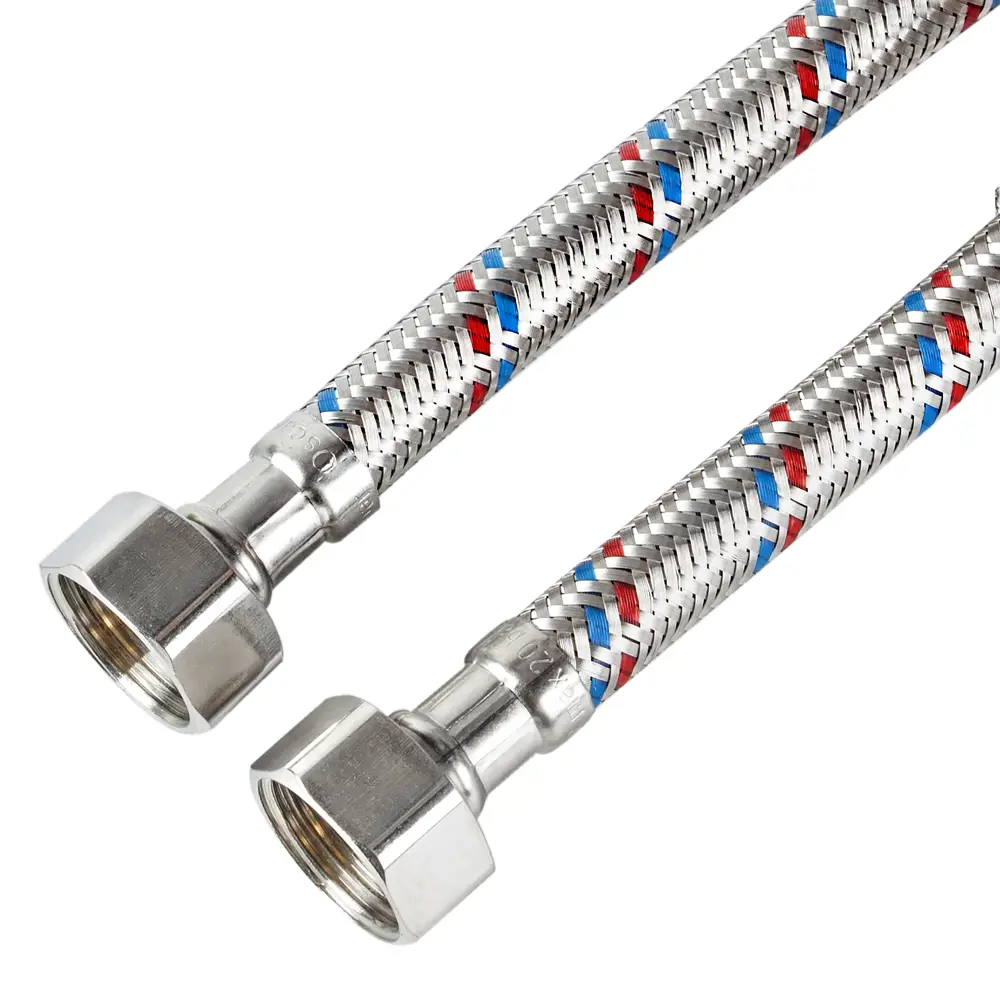 Гибкая подводка для воды Кит-Пром 1/2" гайка - гайка 80 см 11005472 STLM-2019278  - Вид №1
