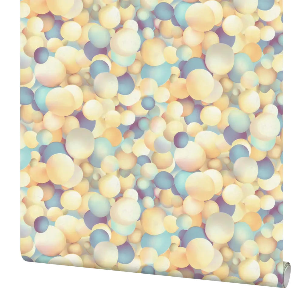 Обои флизелиновые Home Color Bubbles желто-голубые 1.06 м HC71650-63 89677056 STLM-2161253