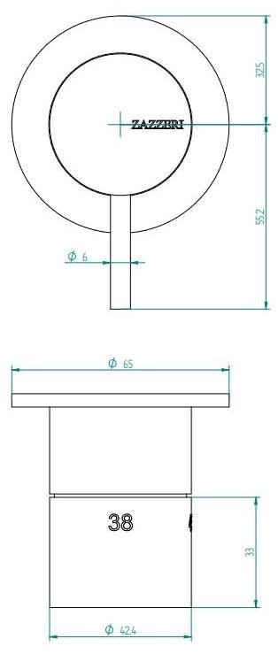 ZAZZERI Смеситель для душа из нержавеющей стали на 3 отверстия Z316 sun-id-1438298 - Вид №1
