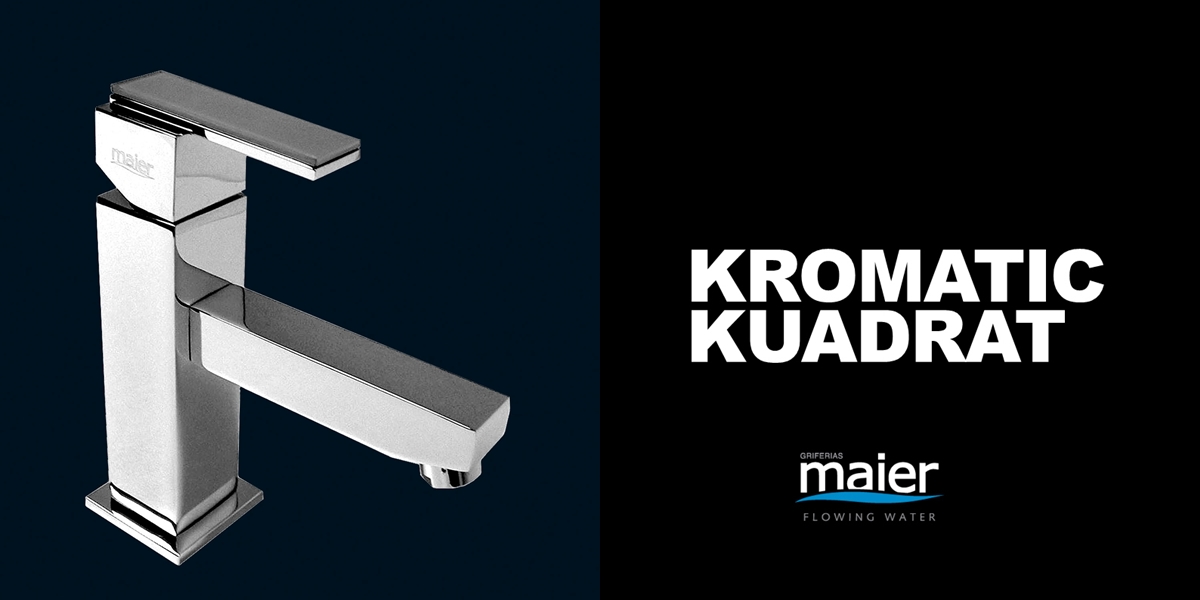 Однорычажный смеситель для раковины 50.002C MAIER KROMATIC KUADRAT 50002C - Вид №3