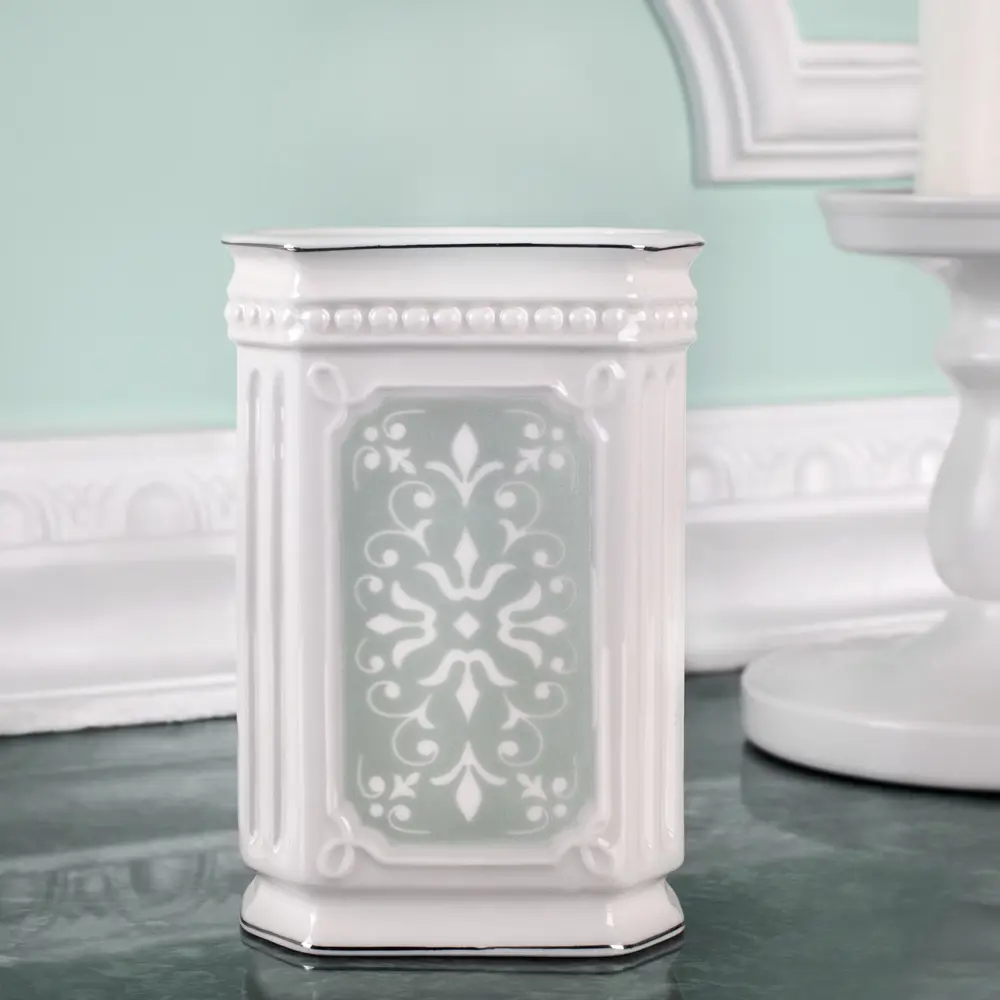 Стакан для зубных щёток Hermitage керамика цвет белый WESS STLM-2201219 - Вид №1