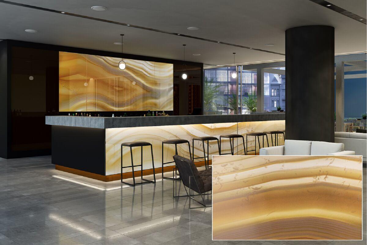 FSRT373 Зум-стекло Vivispectra с прослойкой из желтого агата Forms-surfaces  - Вид №7