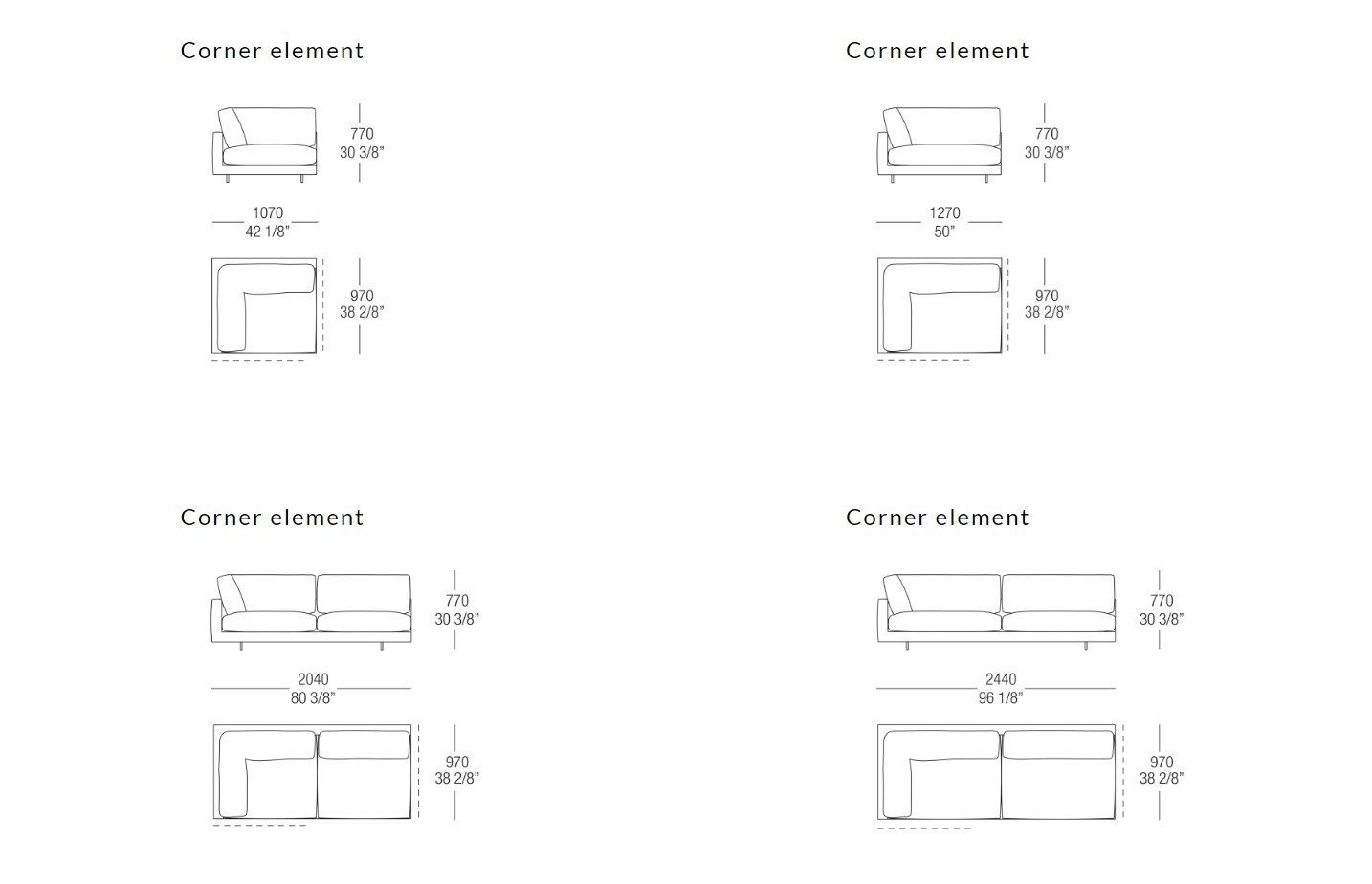 Угловой диван из ткани MisuraEmme ARGO ARCH-00053272 - Вид №12