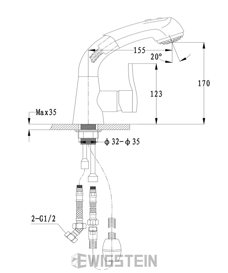 Кухонный смеситель 37735183 топаз GranFest Ewigstein - Вид №1