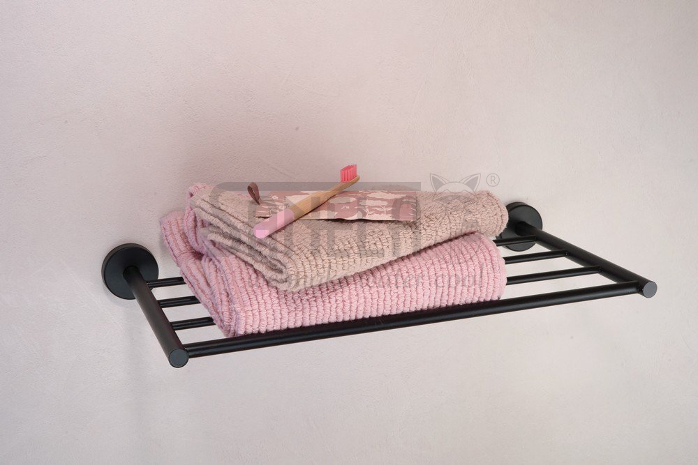 62351 Нержавеющая полка для полотенец, черная матовая поверхность SANELA  - Вид №1