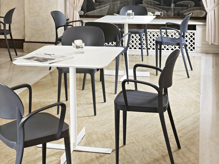 ALMA DESIGN Квадратный стальной стол с основанием 4 звезды People sun-id-1435417 - Вид №4