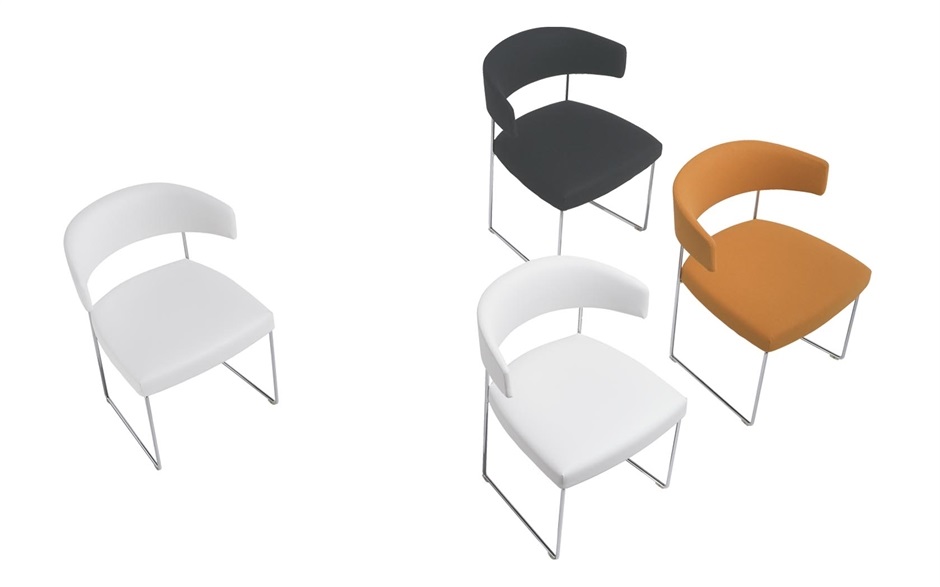 102469 Стул черный металлические ножки Andreu World Tauro - Вид №2