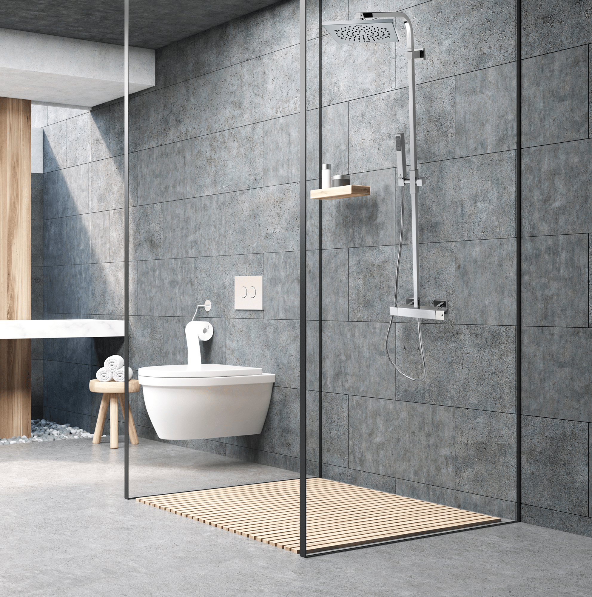 L30010 Душевая колонна CUBE 260 x 260 mm - Termostatico BOSSINI  - Вид №1