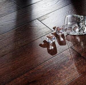 Массивная доска Parketoff Венге Дуб с брашью (Текстурированная) 900х125 мм.