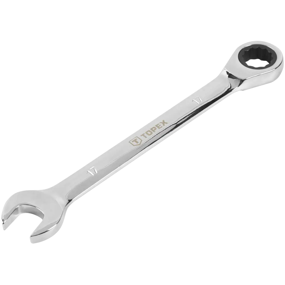 Ключ комбинированный с трещоткой CR-V 17 мм TOPEX STLM-2046081