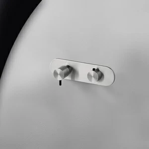 Термостат для душа матовая сталь с черной ручкой Toki Radomonte TKI53SCIL22