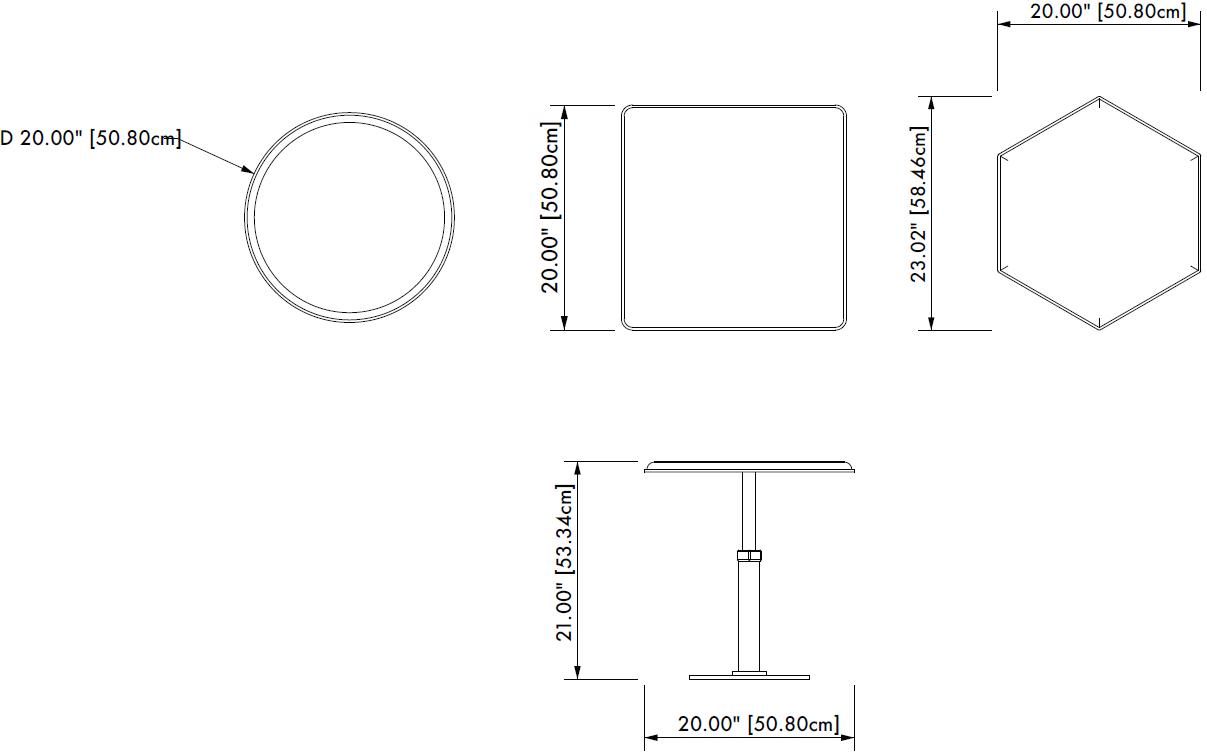 GABRIEL SCOTT Шестиугольный столик из мрамора Pedestal sun-id-1392360 - Вид №3