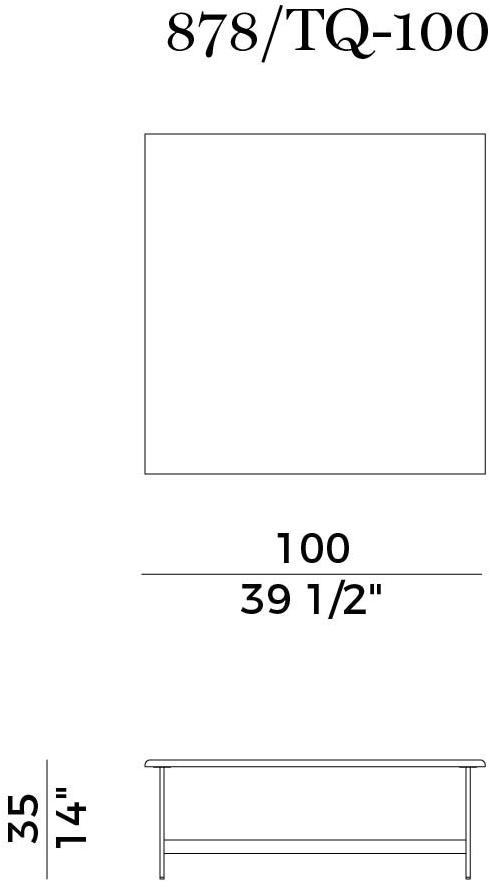 Potocco Журнальный столик квадратный Little t 878/tq-100 - Вид №4