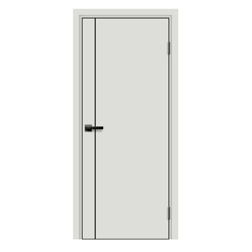 Дверь межкомнатная глухая Асти_В 80x200 см Hardflex цвет белый жемчуг с замком и петлями МАРИО РИОЛИ STLM-2039739