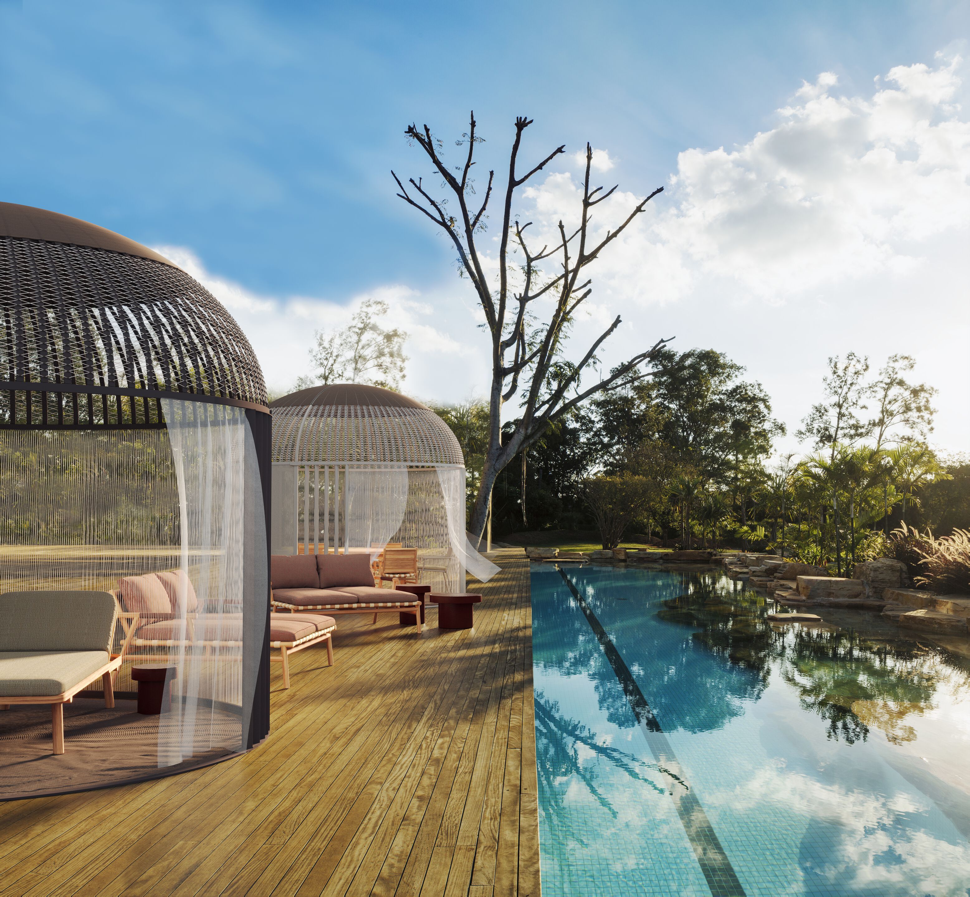 Круглая алюминиевая беседка YAAZ Fess ARCH-00068683 - Вид №9