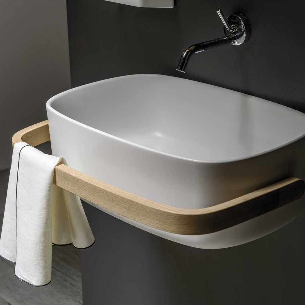 EVLACPHUG Подвесная раковина настенная прямоугольная EVER Life Design Bounce белая - Вид №6