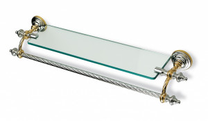 G33(25) Stil Haus Giunone, стеклянная полка + полотенцедержатель, цвет бронза