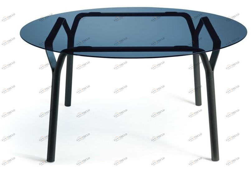 Roche Bobois Круглый стол из алюминия и стекла Angel sun-id-1409833