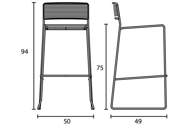 Inday Высокий садовый табурет на пластиковой веревке Log sun-id-1378747 - Вид №9