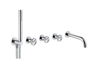 Хромированный латунный настенный смеситель для ванны