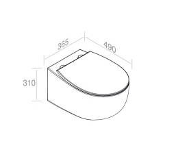 S559T0R0V6.100 Подвесной унитаз настенный A. e T. Italia Dot Белый глянцевый, Италия AeT ITALIA DOT 2.0 - Вид №1