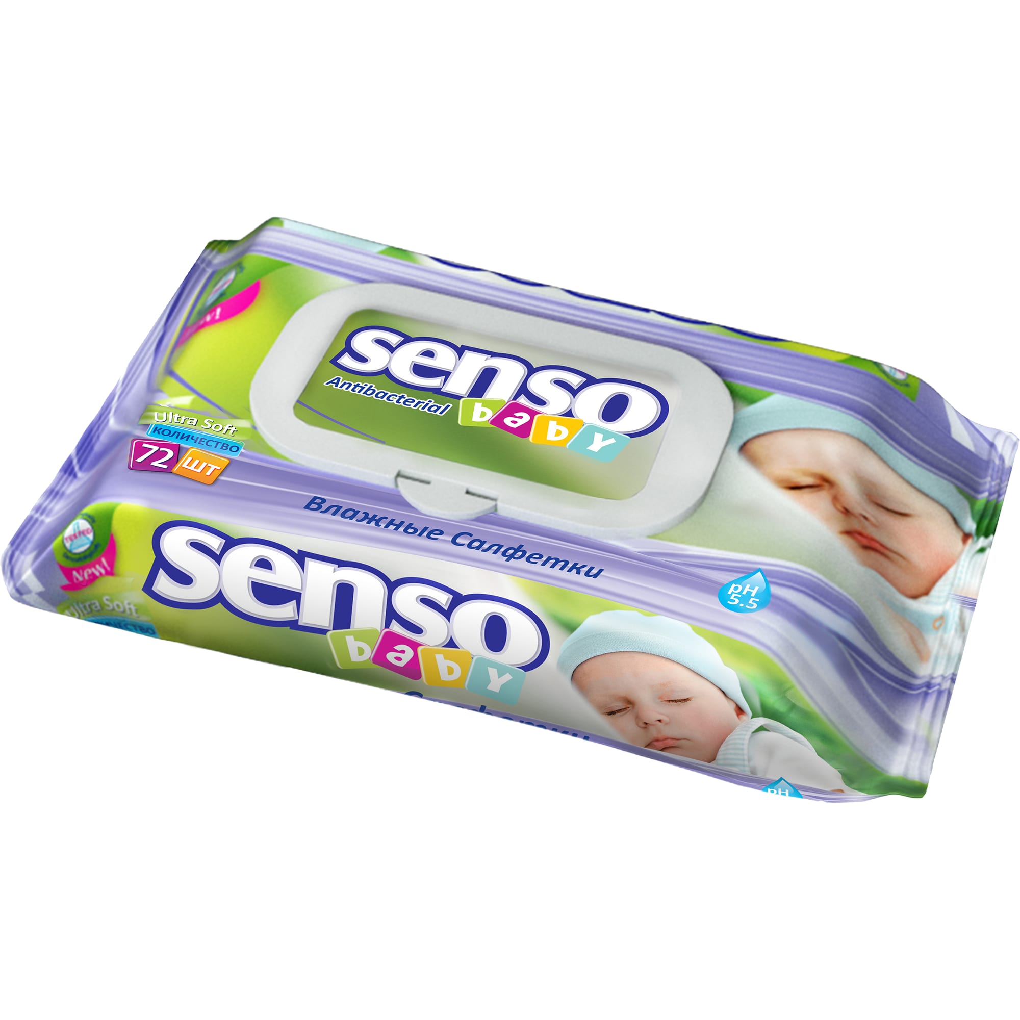 82628975 Салфетки влажные для детей «Senso baby» 72 шт Santreyd 