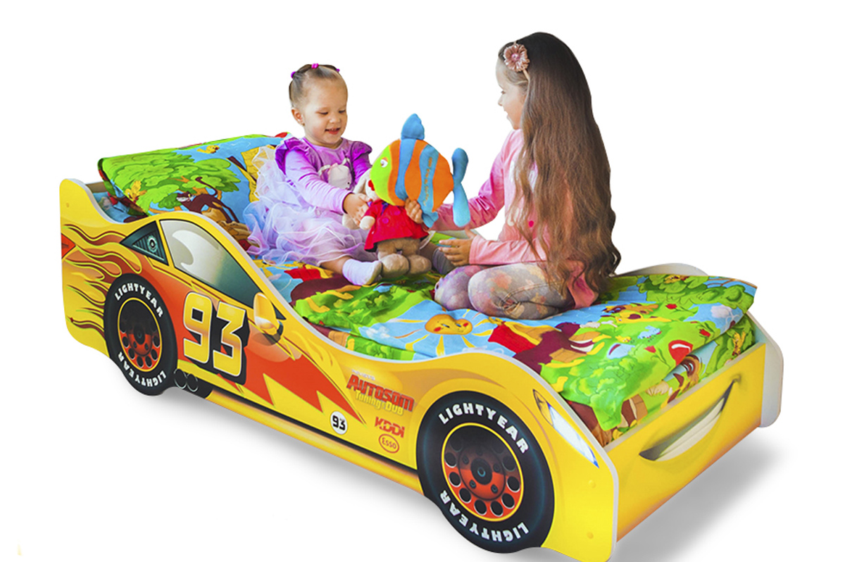 Детская кровать-машина "Тачка" желтая БЕЛЬМАРКО  326752 Желтый Santreyd  - Вид №1