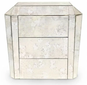 KOKET Прямоугольная прикроватная тумба из зеркального стекла с ящиками Tamara