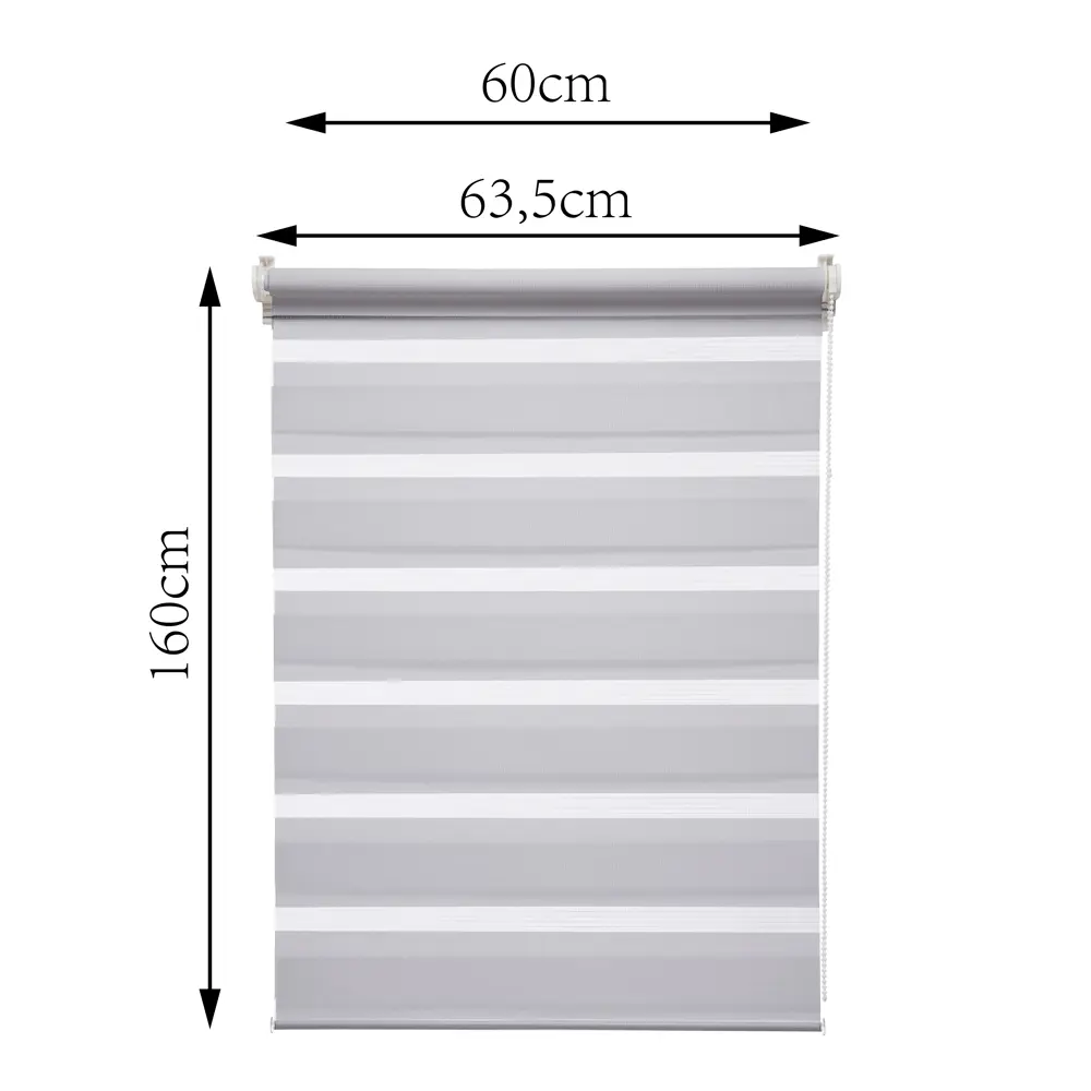 INSPIRE Peter — Рулонная штора день-ночь светло-серая 60x160 см 85225688 STLM-0060122 - Вид №2