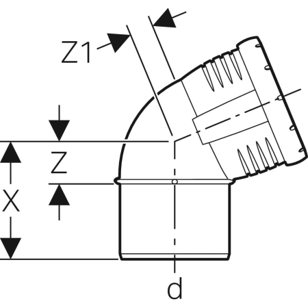 393.722.14.1 Отвод Geberit Silent-Pro Geberit  - Вид №14