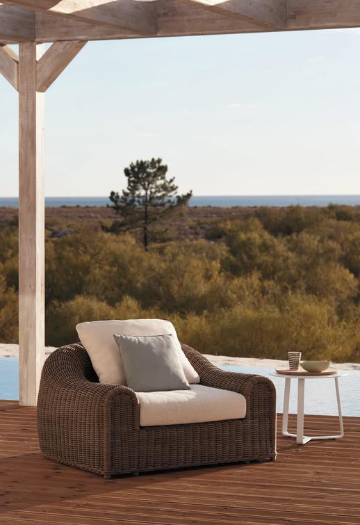 Круглый стул шнур 6мм старый серый Manutti River MNST882 - Вид №11