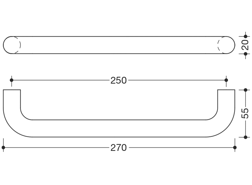 111.250G.6 Мебельная ручка ø 20 мм HEWI USA Produkte  - Вид №2