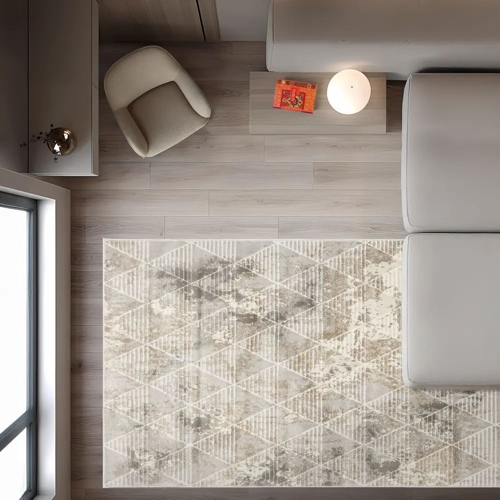 Ковер Белка Визион 150×230 см с рельефной текстурой в серых тонах 89424624 STLM-1577216