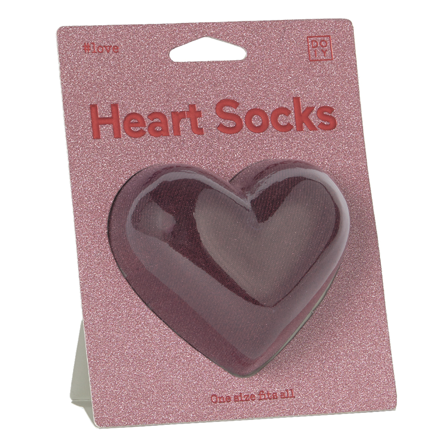 DYHEASORE Носки heart socks красные Doiy  - Вид №2