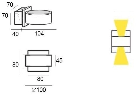 BEL-LIGHTING Бра из анодированного алюминия прямого и отраженного света  912sa. g9 912sa. g9 . - Вид №1