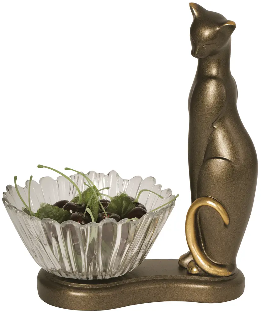 90219571 Фруктовница BOGACHO Грация мрамор цвет бронза STLM-0136712