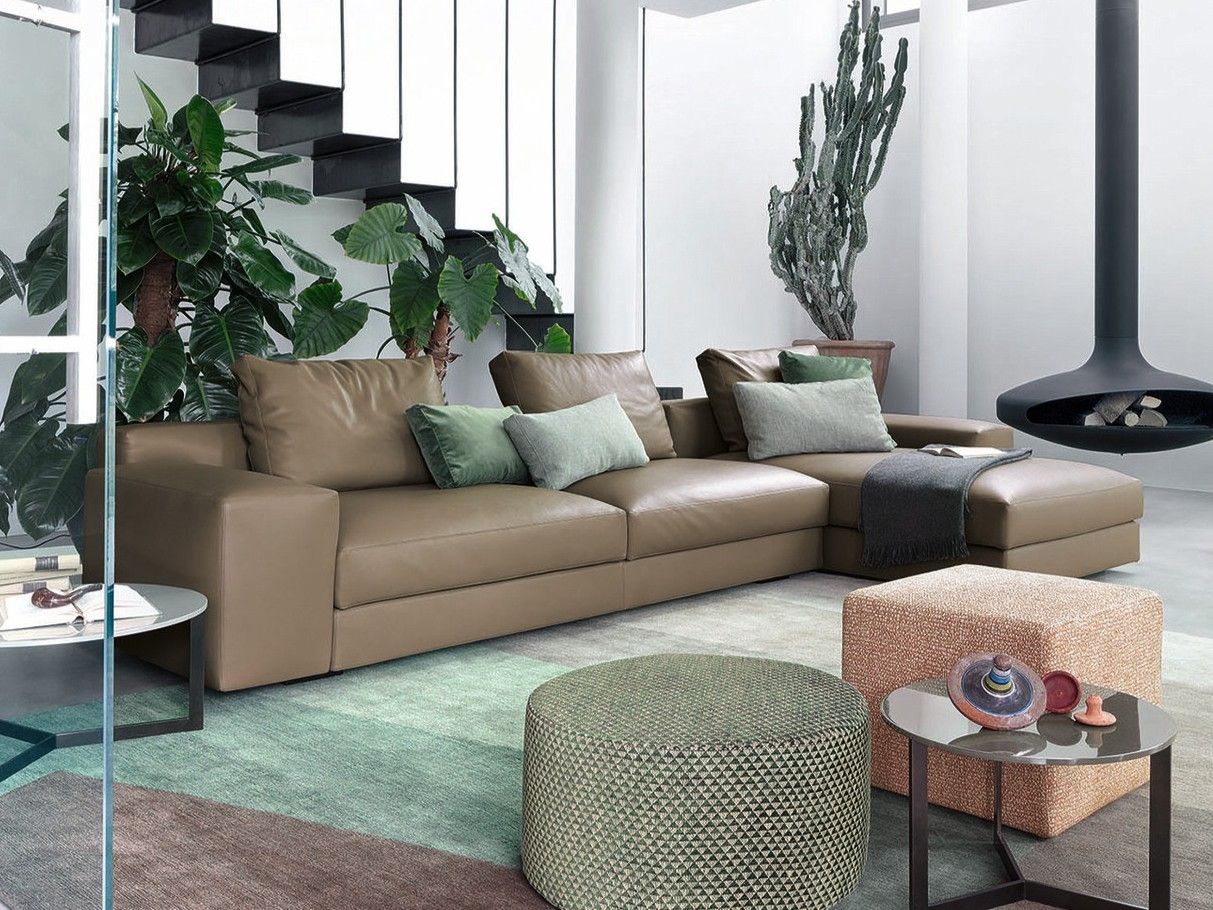 Кожаный диван с полуостровом Lema Venise ARCH-00001213