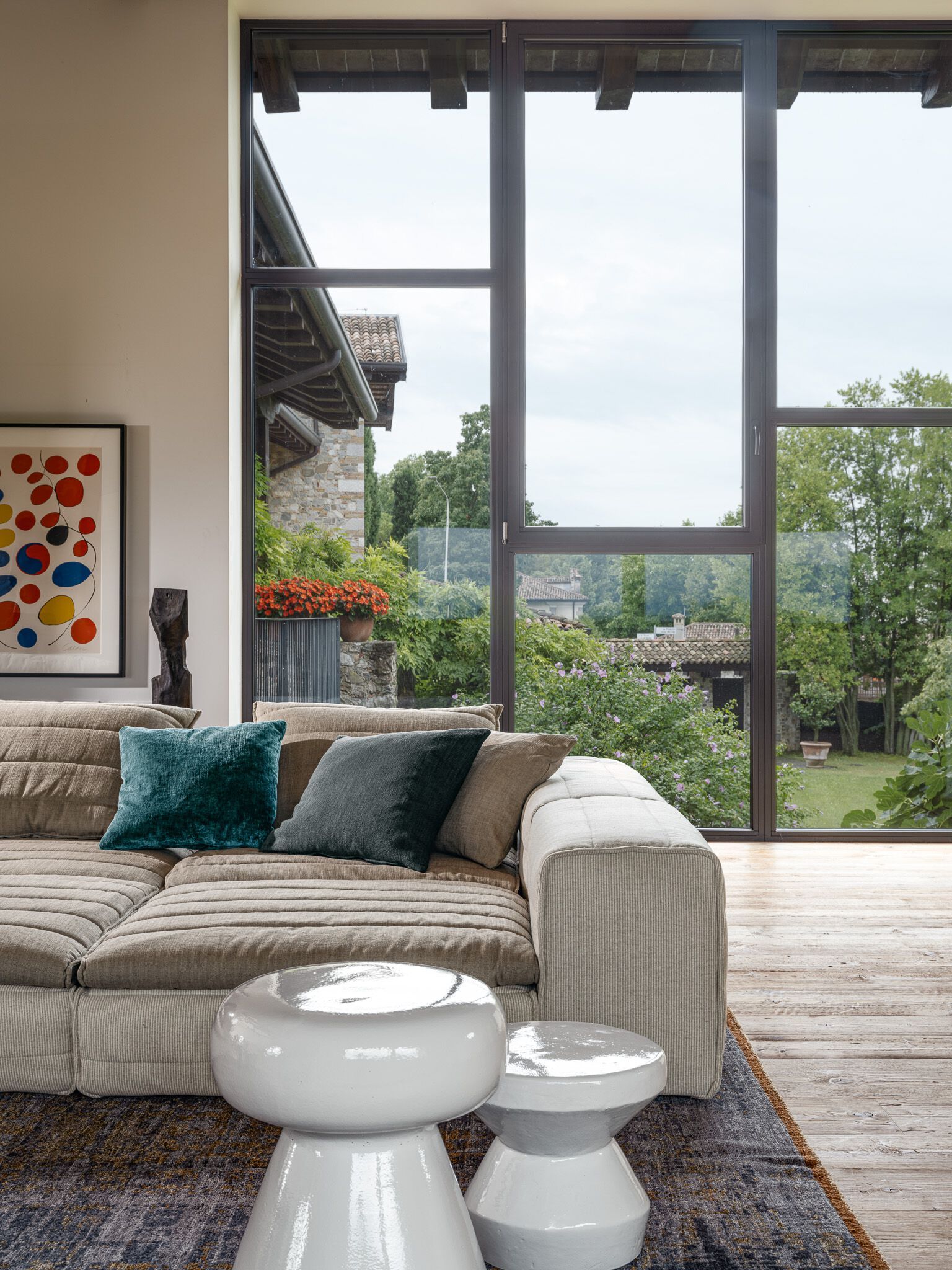 3-местный тканевый диван с полуостровом Gervasoni Samet Low ARCH-00132283 - Вид №1