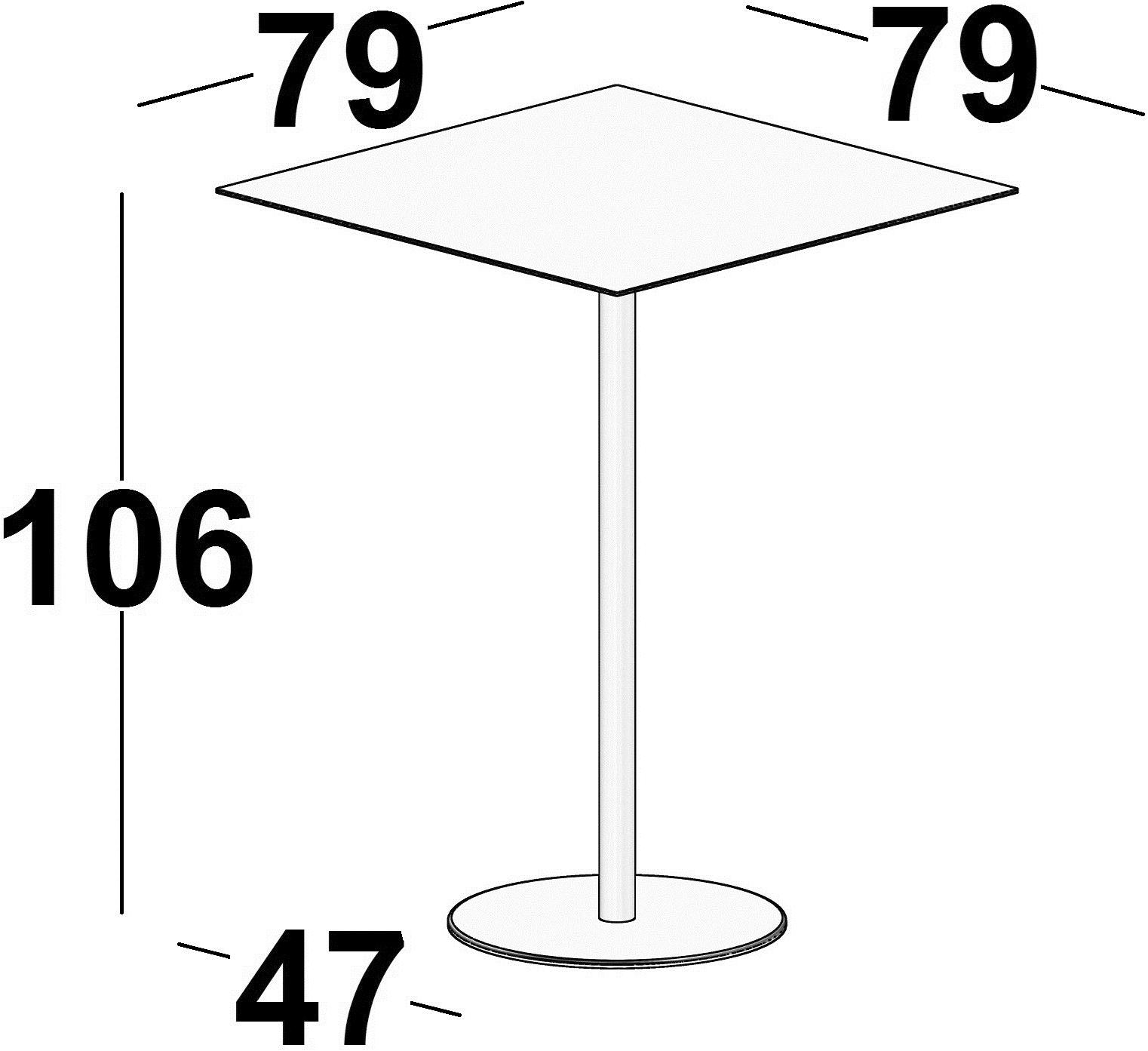 Luxy Стол высокий квадратный в мдф Incollection sun-id-1463259 - Вид №4