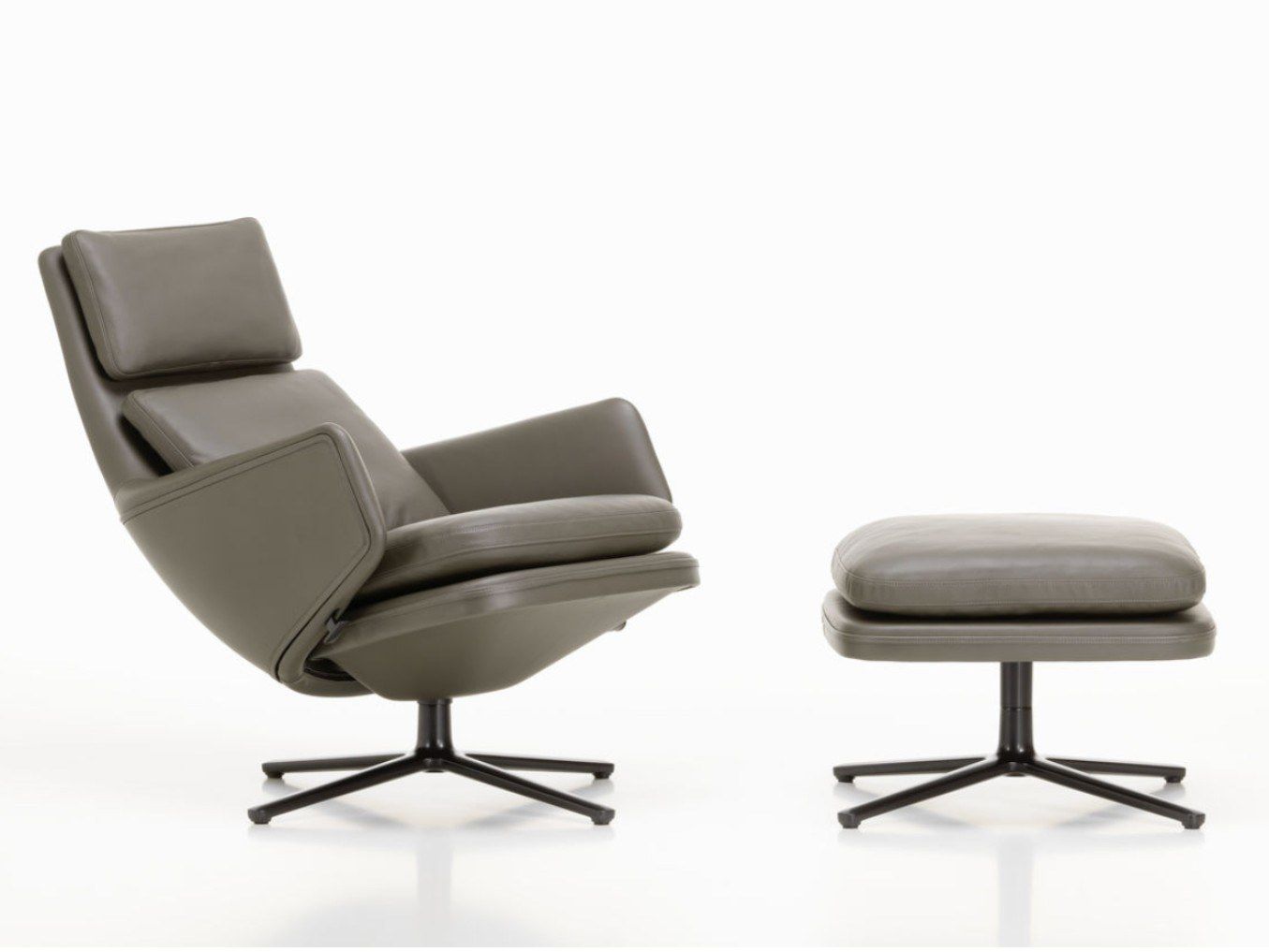 Кожаный спиц кресло с подголовником VITRA Grand Relax ARCH-00138583 - Вид №31