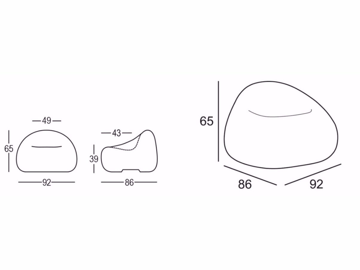 Кресло из полиэтилена PLUST Gumball ARCH-00021401 - Вид №4