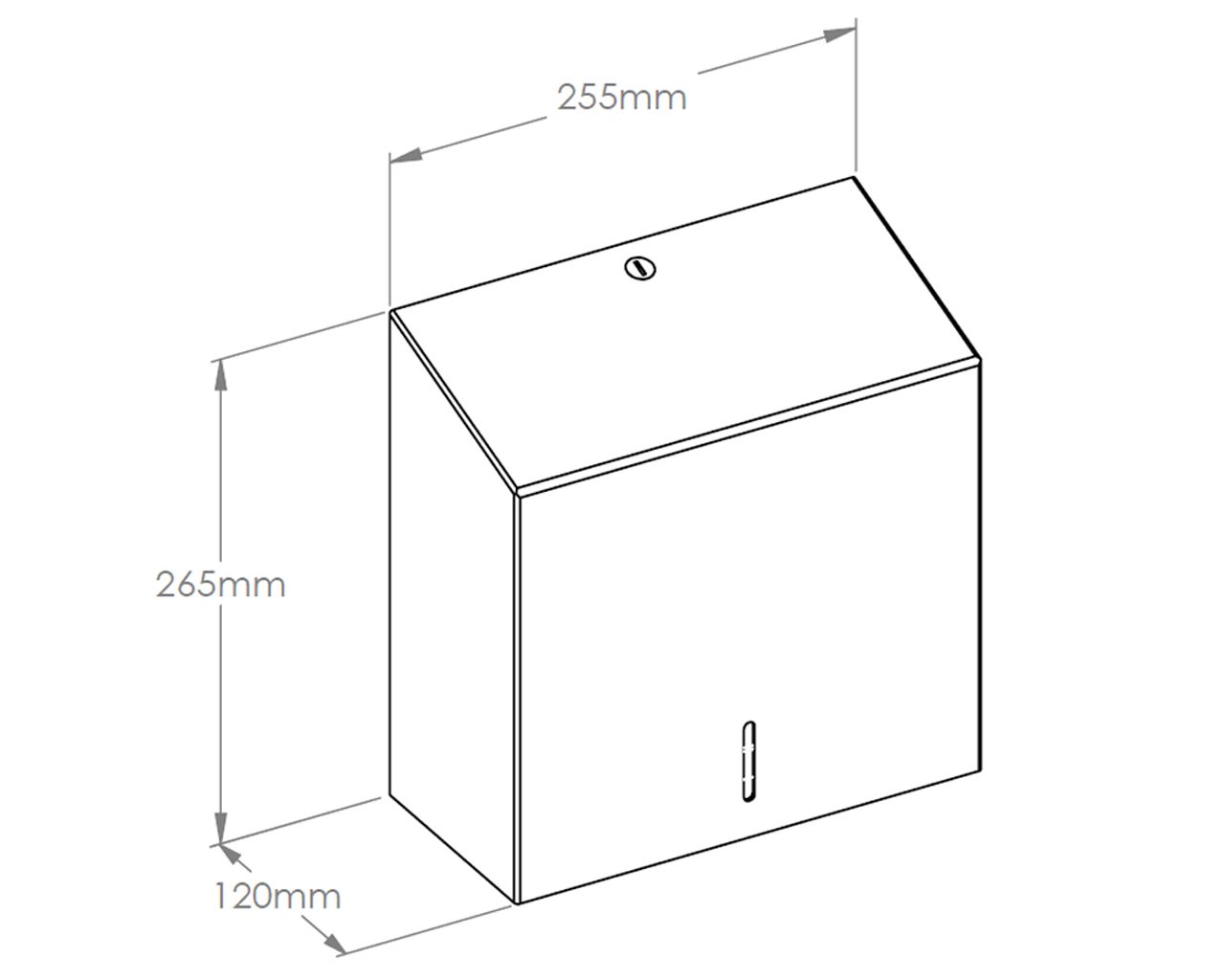 ADI101 Контейнер для сложенных полотенец INOX DESIGN MAXI - ICICLE Merida  - Вид №1