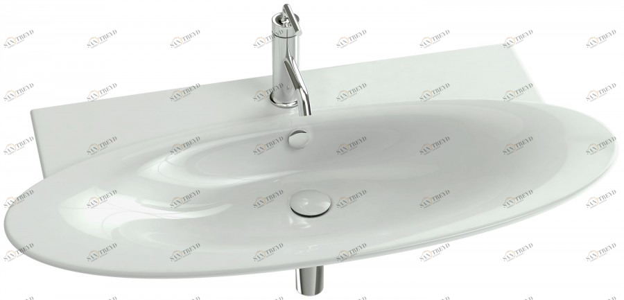 E4436-00 Подвесная раковина настенная прямоугольная JACOB DELAFON PRESQU'ILE белая