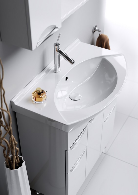 Лайн тумба под умывальник Лагуна 750 с двумя ящиками Li.01.07 AQWELLA LINE 028230 - Вид №2