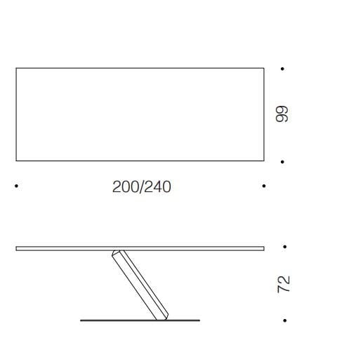 Стальной прямоугольный обеденный стол Desalto ARCH-00115354 - Вид №6