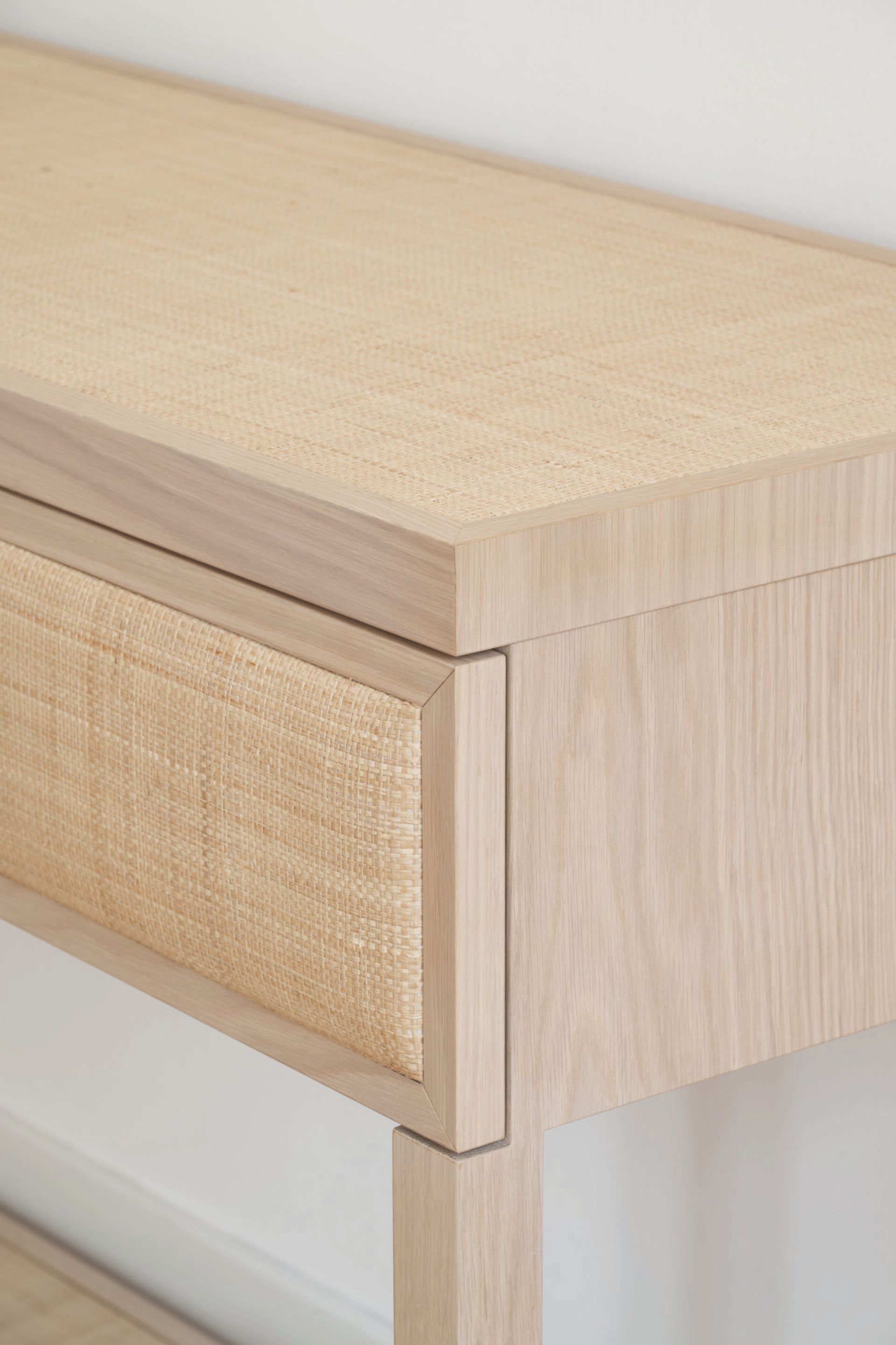Прямоугольная консоль из дуба и рафии с ящиками DOM EDIZIONI коллекция Ривьера ARCH-00043590 - Вид №6