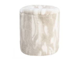 Круглый пуф из искусственного меха